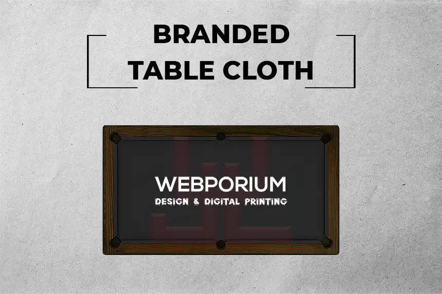 branded table cloth